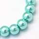 Backen gemalt pearlized Glasperlen runden Perle Stränge HY-Q003-6mm-65-2