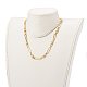 Brass Link Chain Necklaces NJEW-JN03365-4