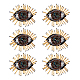 Ahandmaker 6 Stück Augenperlenflecken für Kleidung PATC-WH0007-01-2