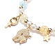 Colorful Alloy Enamel Cute Charms Bracelet BJEW-JB08661-04-5