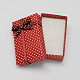 Cajas de collar de cartón con moño y esponja en el interior CBOX-R012-6-2