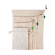 キャンバス包装袋とオーガニックコットン包装袋  巾着袋  アンティークホワイト  20~30x15~40cm  10個/セット ABAG-PH0002-34-1