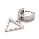 Stainless Steel Triangle Dangle Hoop Earrings EJEW-G286-14P-2