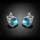 Chic Tin Alloy Glass Ear Studs EJEW-BB17173-4