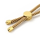 Half Finished Twisted Milan Rope Slider Bracelets FIND-G032-01G-01-5