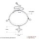 Bracelets de cheville avec breloque d'étoile en laiton AJEW-BB20028-6