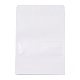 再封可能なクラフト紙袋  再封可能なバッグ  小さなクラフト紙ドイパック  窓付き  ホワイト  20x14x0.3cm OPP-S004-01E-02-2