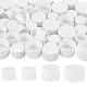 BENECREAT 56Pcs White Plastic Screw Caps with Foam Liner AJEW-BC0003-85A-1