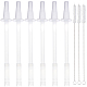GORGECRAFT 6PCS Clear Silicone Straws Reusable Adjustable Water Bottle Straws Replacement with 3PCS Stainless Steel Clean Brushes for 20 and 30oz Tumblers Any Bottle Gym Fitness Big Jug Straws AJEW-GF0003-97-1