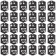 SUNNYCLUE 1 Box 30Pcs Halloween Gothic Style Black Charms Skull Charm Skeleton Head Poker Ace Spades Hollow Playing Cards Metal Alloy Charms for Jewelry Making Charm DIY Necklace Earrings Supplies PALLOY-SC0004-10-1