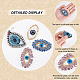 FINGERINSPIRE 8PCS Crystal Rhinestone Egypt Evil Eye Patch 4 Style Exquisite Eye Shape Embroidery Sew On Patches Bling Glass Rhinestone Applique Patch Decoration for DIY Clothes Jacket Backpacks Hats DIY-FG0003-58-4