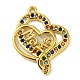 Ion Plating(IP) Real 18K Gold Plated 304 Stainless Steel Rhinestone Pendants STAS-P341-07G-01-1