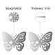 CREATCABIN Skull Metal Wall Art Butterfly Decor Wall Hanging Plaques Ornaments Iron Wall Art Sculpture Sign for Indoor Outdoor Home Livingroom Kitchen Garden Decoration Gift Silver 11.8 x 9.4 Inch DJEW-WH0306-013A-01-3