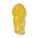 天然黄色瑪瑙彫刻ペンダント  仏のチャーム  35.5x16x8mm  穴：1mm G-K349-04B-1