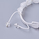 Natürliche geflochtene Perlenarmbänder aus Quarzglas BJEW-I273-J09-3