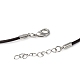Кожаный шнур ожерелье материалы X-NJEW-A280-2.0mm-02-4