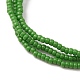 4 pièces 4 couleurs graines de verre triple couche bracelets extensibles ensemble avec chalumeau mauvais œil chalumeau perlé BJEW-TA00286-5