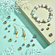 Unicraftale environ 60 pièces 3 tailles perles texturées en acier inoxydable 2 couleurs perles entretoises rondes perle lâche en métal pour la fabrication de bijoux à bricoler soi-même trou de 3mm STAS-UN0028-14-2