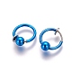 Boucles d'oreilles rétractables en laiton galvanisé X-EJEW-L221-02B-1