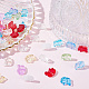 DICOSMETIC 120Pcs 10 Colors Transparent Glass Beads GLAA-DC0001-36-4
