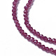 Fili di perline naturali di corindone rosso / rubino G-F596-11-2mm-3