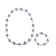 Simpatica collana di perline in argilla polimerica e plastica abs e braccialetto elasticizzato SJEW-JS01267-3