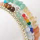 Ensemble de bracelets extensibles en perles de pierres précieuses mélangées naturelles 4pcs 4 styles BJEW-JB09222-3