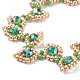 5pcs ensemble de bracelets de perles de verre de feuille de 5 couleurs BJEW-JB07915-5