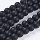 Synthetic Black Stone Bead Strands X-G-R345-10mm-38-1-1
