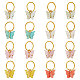 NBEADS 16 Pcs 8 Colors Butterfly Shoe Charm PALLOY-PH01593-1