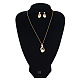 Trendy Women's Stud Earrings and Pendant Necklaces Jewerly Sets SJEW-L192-07RG-3