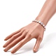 Bracelet extensible en perles acryliques opaques coeur pour adolescente femme BJEW-JB06860-3