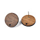 Walnut Wood Stud Earring Findings MAK-N032-043-3