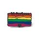Emaille-Pin mit Regenbogenfarben-Stolzflagge JEWB-G019-09B-1