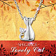 SHEGRACE 925 Sterling Silver Kitten Pendant Necklaces JN838A-4