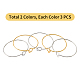 UNICRAFTALE 6pcs 2 colors 6cm Expandable Bangle Stainless Steel Bangles Adjustable Bangle Bracelet Golden & Stainless Steel Color Bangle for Women DIY Jewelry Making BJEW-UN0001-04-5
