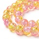 Spray Painted Crackle Glass Beads Strands CCG-Q002-8mm-03-3