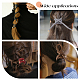 OLYCRAFT 6Pcs Leather Hair Ties Ponytail Holder Wrap Ponytail Braid Holder Bendable Spiral Hair Bands Ties with Iron Wire Hair Accessories for Women Brown Grey Coffee Beige Black Wine Red OHAR-OC0001-03-5