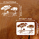 Fingerinspire 生命の木 絵画ステンシル 11.7x8.3 インチ 再利用可能な生命の木 カップル シルエット 描画テンプレート 植物の壁画ステンシル プラスチック 中空アウトステンシル diy クラフト ホームデコレーション用 DIY-WH0396-397-2