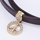 PU Leather Cord Choker Necklaces NJEW-H477-18-3