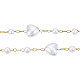 Perlenherz aus ABS-Kunststoff und runde Perlenketten CHS-N003-14-4