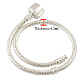 Brass European Style Bracelets with Brass Clasp, without Sign, Silver Color Plated, about 20cm long, 3mm thick, 2mm hole