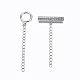 Brass Micro Pave Clear Cubic Zirconia Toggle Clasps ZIRC-S067-032P-NR-3