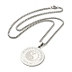 304 Stainless Steel Pendant Necklaces for Women Men NJEW-G123-12P-3