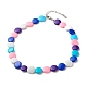 Flache runde Perlenkette aus Acryl für Frauen NJEW-JN03795-1