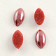Pearlized Plated Opaque Glass Cabochons PORC-S779-5x10-24-1