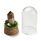 Gemstone Bullet Display Decoration with Glass Dome Cloche Cover DJEW-B009-02-3