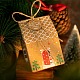 クリスマステーマギフトスイーツ紙箱  ラベル付き  ペーストと麻縄  折りたたみボックス  クリスマスに飾る  ミックスカラー  16x12cm  24個/セット CON-H014-21-3