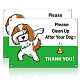 アルミ警告サイン  単語の長方形  犬の模様  25x18x0.08cm DIY-WH0220-012-1