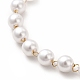 Bracciali con perline di perle d'imitazione di plastica BJEW-P292-04G-2